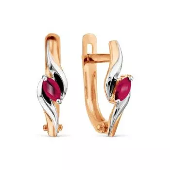 Серьги с рубинами Линии Любви