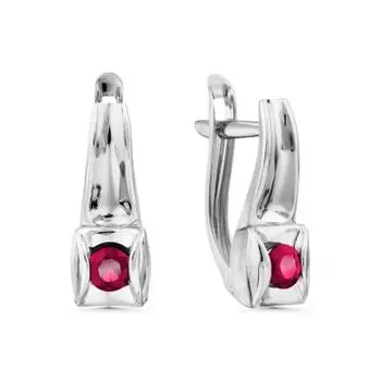 Серьги с рубинами Линии Любви