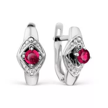 Серьги с рубинами Линии Любви