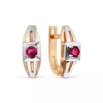 Серьги с рубинами Линии Любви