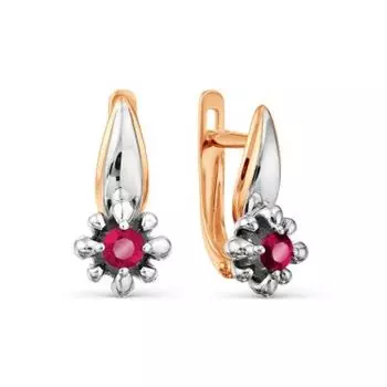 Серьги с рубинами Линии Любви