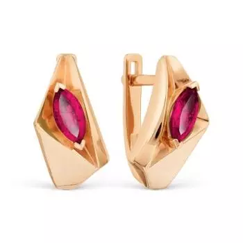 Серьги с рубинами Линии Любви
