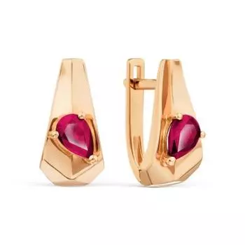 Серьги с рубинами Линии Любви