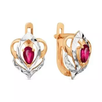 Серьги с рубинами Линии Любви