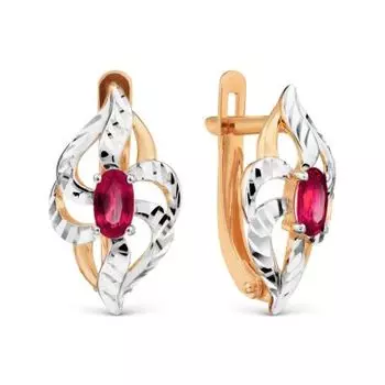 Серьги с рубинами Линии Любви