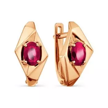 Серьги с рубинами Линии Любви