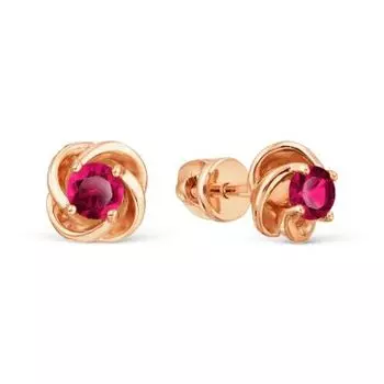 Серьги с рубинами Линии Любви