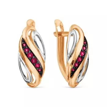 Серьги с рубинами Линии Любви
