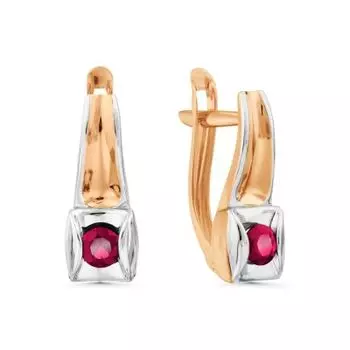 Серьги с рубинами Линии Любви