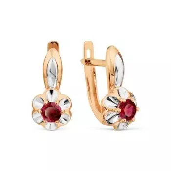 Серьги с рубинами Линии Любви