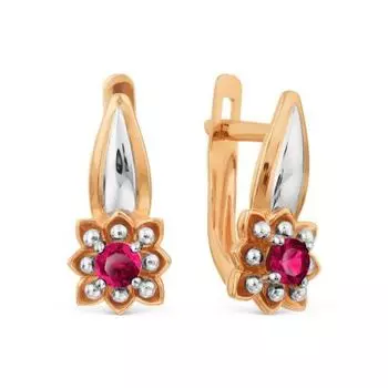 Серьги с рубинами Линии Любви