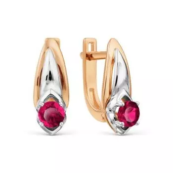 Серьги с рубинами Линии Любви
