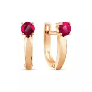 Серьги с рубинами Линии Любви