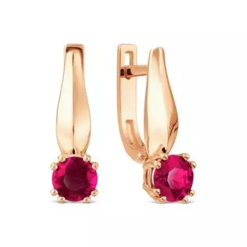 Серьги с рубинами Линии Любви