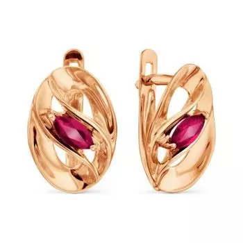 Серьги с рубинами Линии Любви