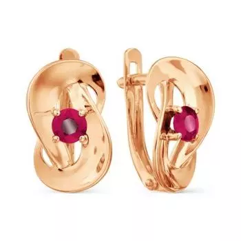 Серьги с рубинами Линии Любви