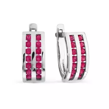 Серьги с рубинами Линии Любви