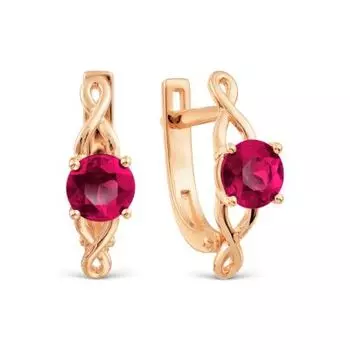 Серьги с рубинами Линии Любви