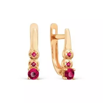 Серьги с рубинами Линии Любви