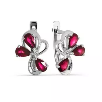 Серьги с рубинами Линии Любви