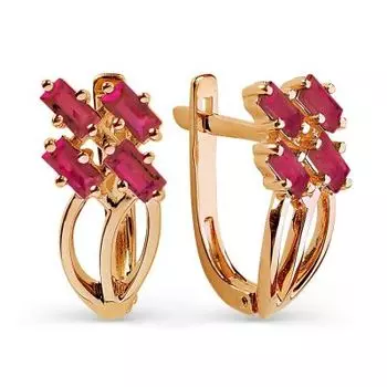 Серьги с рубинами Линии Любви