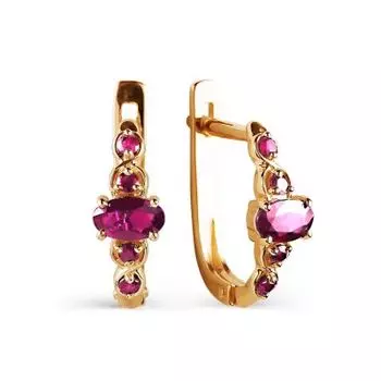 Серьги с рубинами Линии Любви