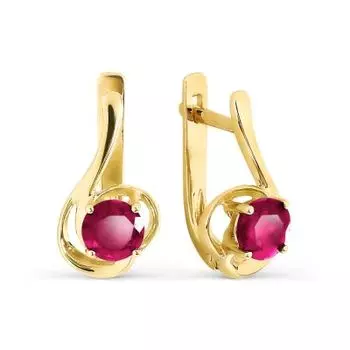 Серьги с рубинами Линии Любви
