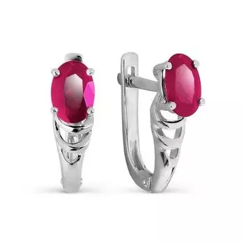 Серьги с рубинами Линии Любви
