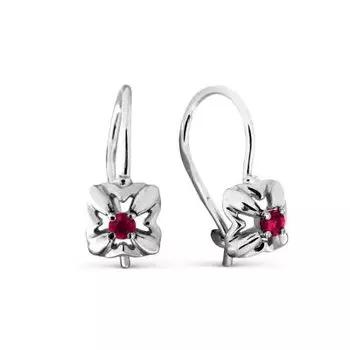 Серьги с рубинами Линии Любви