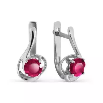 Серьги с рубинами Линии Любви