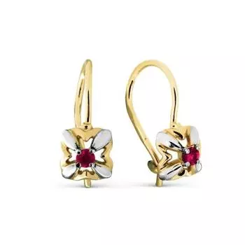 Серьги с рубинами Линии Любви