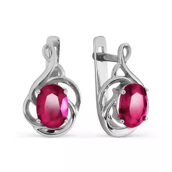 Серьги с рубинами Линии Любви