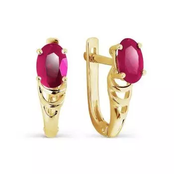 Серьги с рубинами Линии Любви
