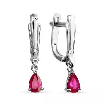 Серьги с рубинами Линии Любви