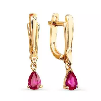 Серьги с рубинами Линии Любви