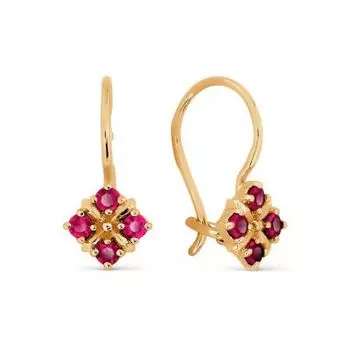 Серьги с рубинами Линии Любви