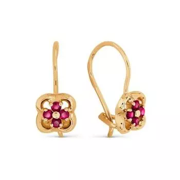 Серьги с рубинами Линии Любви