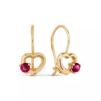 Серьги с рубинами Линии Любви