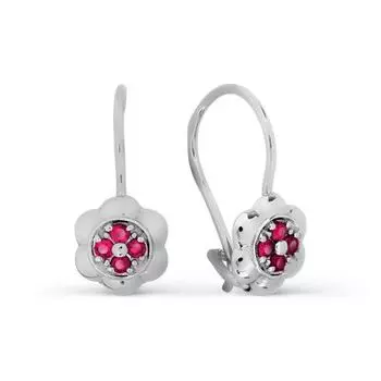 Серьги с рубинами Линии Любви