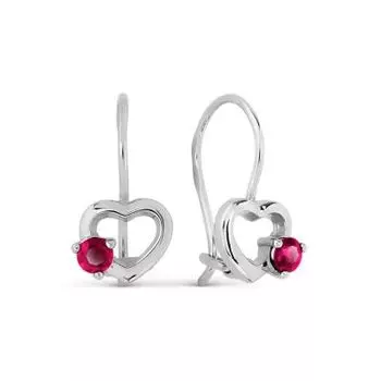 Серьги с рубинами Линии Любви