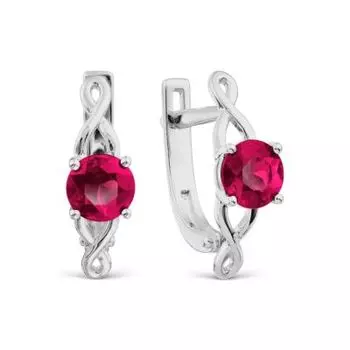 Серьги с рубинами Линии Любви