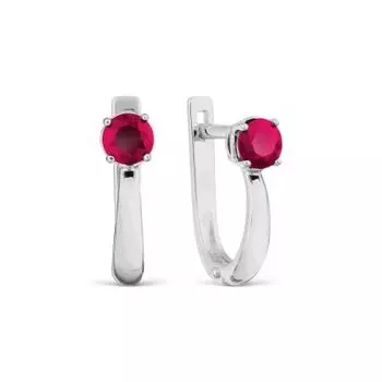 Серьги с рубинами Линии Любви