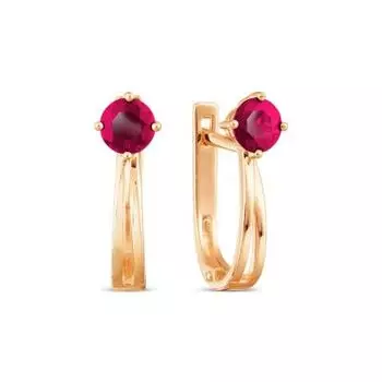Серьги с рубинами Линии Любви