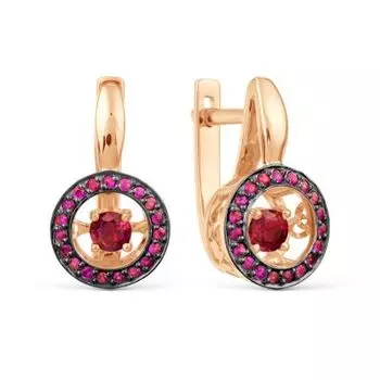 Серьги с рубинами Линии Любви
