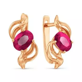 Серьги с рубинами Линии Любви