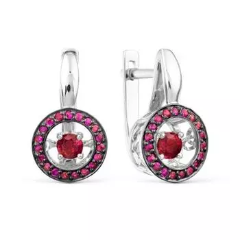 Серьги с рубинами Линии Любви