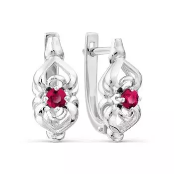 Серьги с рубинами Линии Любви