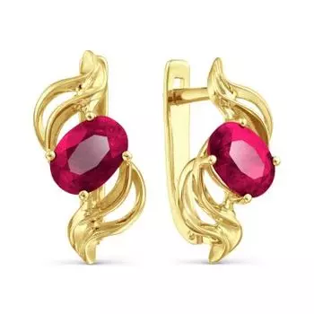 Серьги с рубинами Линии Любви