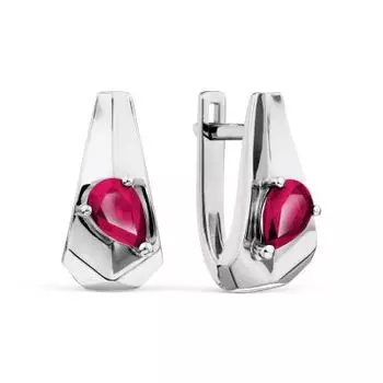 Серьги с рубинами Линии Любви