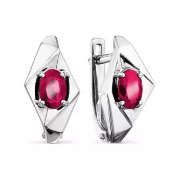 Серьги с рубинами Линии Любви